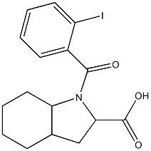 1-(2-iodobenzoyl)octahydro-1H-indole-2-carboxylic acid Struktur