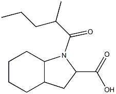 1-(2-methylpentanoyl)-octahydro-1H-indole-2-carboxylic acid Struktur