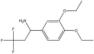 1-(3,4-diethoxyphenyl)-3,3,3-trifluoropropan-1-amine Struktur