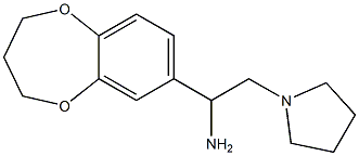 1-(3,4-dihydro-2H-1,5-benzodioxepin-7-yl)-2-pyrrolidin-1-ylethanamine Struktur