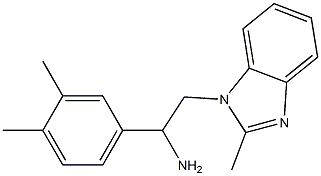 1-(3,4-dimethylphenyl)-2-(2-methyl-1H-1,3-benzodiazol-1-yl)ethan-1-amine Struktur