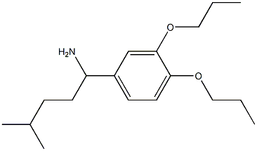 1-(3,4-dipropoxyphenyl)-4-methylpentan-1-amine Struktur