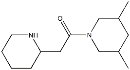 1-(3,5-dimethylpiperidin-1-yl)-2-(piperidin-2-yl)ethan-1-one Struktur