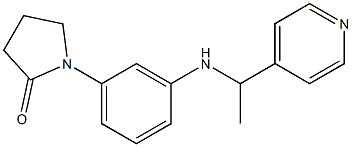 1-(3-{[1-(pyridin-4-yl)ethyl]amino}phenyl)pyrrolidin-2-one Struktur