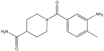 1-(3-amino-4-methylbenzoyl)piperidine-4-carboxamide Struktur