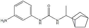 1-(3-aminophenyl)-3-(1-{bicyclo[2.2.1]heptan-2-yl}ethyl)urea Struktur