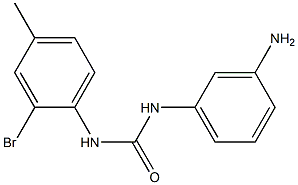 1-(3-aminophenyl)-3-(2-bromo-4-methylphenyl)urea Struktur