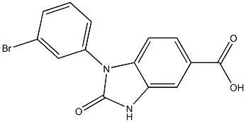 1-(3-bromophenyl)-2-oxo-2,3-dihydro-1H-1,3-benzodiazole-5-carboxylic acid Struktur