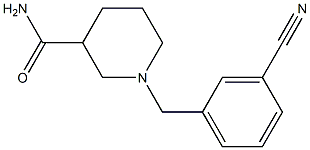 1-(3-cyanobenzyl)piperidine-3-carboxamide Struktur