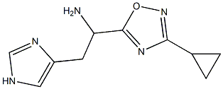 1-(3-cyclopropyl-1,2,4-oxadiazol-5-yl)-2-(1H-imidazol-4-yl)ethan-1-amine Struktur