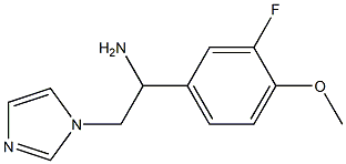 1-(3-fluoro-4-methoxyphenyl)-2-(1H-imidazol-1-yl)ethan-1-amine Struktur