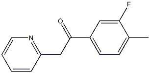 1-(3-fluoro-4-methylphenyl)-2-(pyridin-2-yl)ethan-1-one Struktur