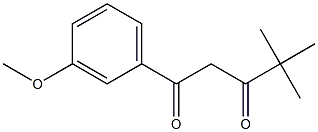 1-(3-methoxyphenyl)-4,4-dimethylpentane-1,3-dione Struktur