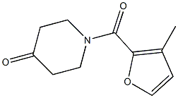 1-(3-methyl-2-furoyl)piperidin-4-one Struktur