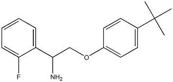 1-[1-amino-2-(4-tert-butylphenoxy)ethyl]-2-fluorobenzene Struktur