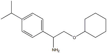 1-[1-amino-2-(cyclohexyloxy)ethyl]-4-(propan-2-yl)benzene Struktur