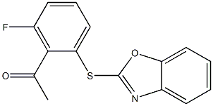 1-[2-(1,3-benzoxazol-2-ylsulfanyl)-6-fluorophenyl]ethan-1-one Struktur