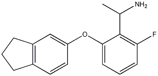 1-[2-(2,3-dihydro-1H-inden-5-yloxy)-6-fluorophenyl]ethan-1-amine Struktur