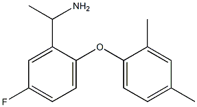 1-[2-(2,4-dimethylphenoxy)-5-fluorophenyl]ethan-1-amine Struktur