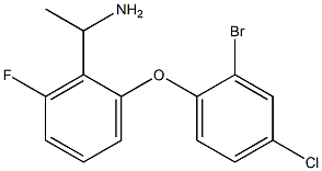 1-[2-(2-bromo-4-chlorophenoxy)-6-fluorophenyl]ethan-1-amine Struktur