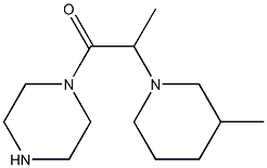 1-[2-(3-methylpiperidin-1-yl)propanoyl]piperazine Struktur