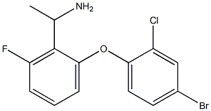 1-[2-(4-bromo-2-chlorophenoxy)-6-fluorophenyl]ethan-1-amine Struktur