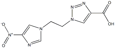 1-[2-(4-nitro-1H-imidazol-1-yl)ethyl]-1H-1,2,3-triazole-4-carboxylic acid Struktur