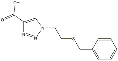 1-[2-(benzylsulfanyl)ethyl]-1H-1,2,3-triazole-4-carboxylic acid Struktur