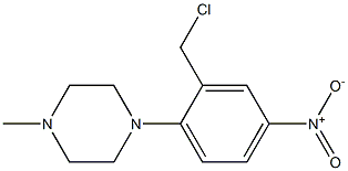 1-[2-(chloromethyl)-4-nitrophenyl]-4-methylpiperazine Struktur