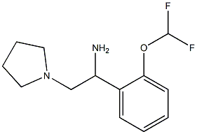 1-[2-(difluoromethoxy)phenyl]-2-pyrrolidin-1-ylethanamine Struktur