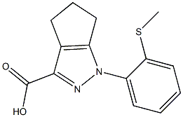 1-[2-(methylsulfanyl)phenyl]-1H,4H,5H,6H-cyclopenta[c]pyrazole-3-carboxylic acid Struktur