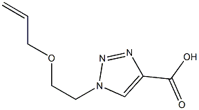 1-[2-(prop-2-en-1-yloxy)ethyl]-1H-1,2,3-triazole-4-carboxylic acid Struktur