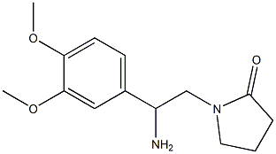 1-[2-amino-2-(3,4-dimethoxyphenyl)ethyl]pyrrolidin-2-one Struktur