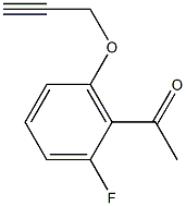 1-[2-fluoro-6-(prop-2-yn-1-yloxy)phenyl]ethan-1-one Struktur