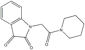 1-[2-oxo-2-(piperidin-1-yl)ethyl]-2,3-dihydro-1H-indole-2,3-dione Struktur