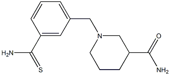 1-[3-(aminocarbonothioyl)benzyl]piperidine-3-carboxamide Struktur