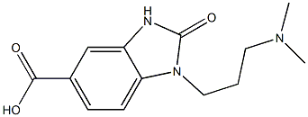 1-[3-(dimethylamino)propyl]-2-oxo-2,3-dihydro-1H-1,3-benzodiazole-5-carboxylic acid Struktur