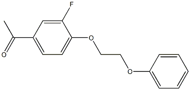 1-[3-fluoro-4-(2-phenoxyethoxy)phenyl]ethan-1-one Struktur