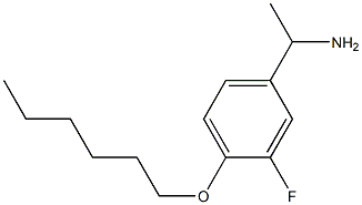 1-[3-fluoro-4-(hexyloxy)phenyl]ethan-1-amine Struktur