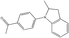 1-[4-(2-methyl-2,3-dihydro-1H-indol-1-yl)phenyl]ethan-1-one Struktur