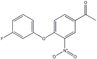 1-[4-(3-fluorophenoxy)-3-nitrophenyl]ethan-1-one Struktur