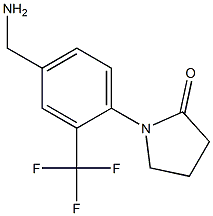 1-[4-(aminomethyl)-2-(trifluoromethyl)phenyl]pyrrolidin-2-one Struktur