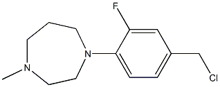 1-[4-(chloromethyl)-2-fluorophenyl]-4-methyl-1,4-diazepane Struktur