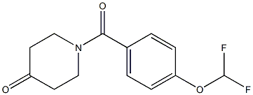 1-[4-(difluoromethoxy)benzoyl]piperidin-4-one Struktur