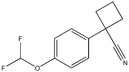 1-[4-(difluoromethoxy)phenyl]cyclobutane-1-carbonitrile Struktur