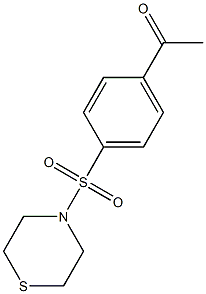 1-[4-(thiomorpholine-4-sulfonyl)phenyl]ethan-1-one Struktur