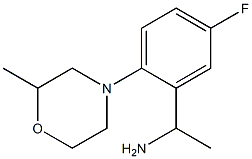 1-[5-fluoro-2-(2-methylmorpholin-4-yl)phenyl]ethan-1-amine Struktur