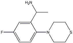 1-[5-fluoro-2-(thiomorpholin-4-yl)phenyl]ethan-1-amine Struktur