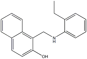 1-{[(2-ethylphenyl)amino]methyl}naphthalen-2-ol Struktur