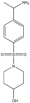 1-{[4-(1-aminoethyl)benzene]sulfonyl}piperidin-4-ol Struktur